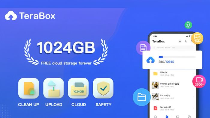 Các tính năng nổi bật của Terabox - Cung cấp 1TB lưu trữ miễn phí