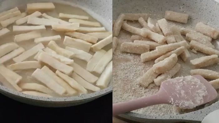 Hướng dẫn làm mứt khoai môn ngào đường - bước 5