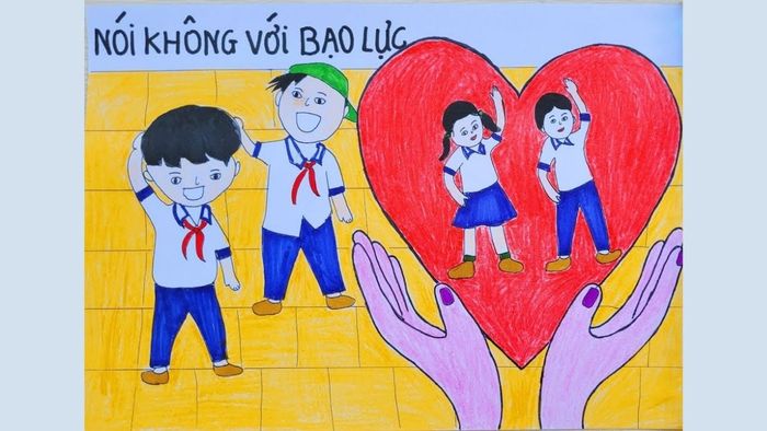 chủ đề vẽ tranh về bạo lực học đường