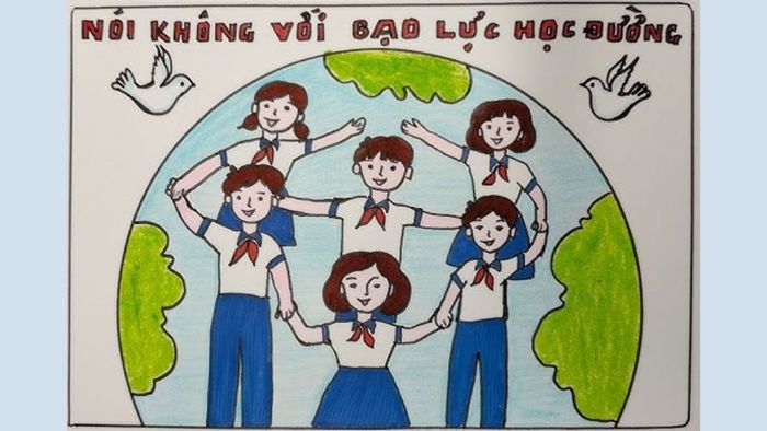 Tải tranh vẽ bạo lực học đường chất lượng 4k