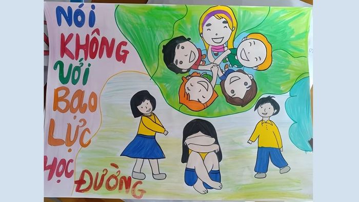 tải hình ảnh tranh vẽ về bạo lực học đường