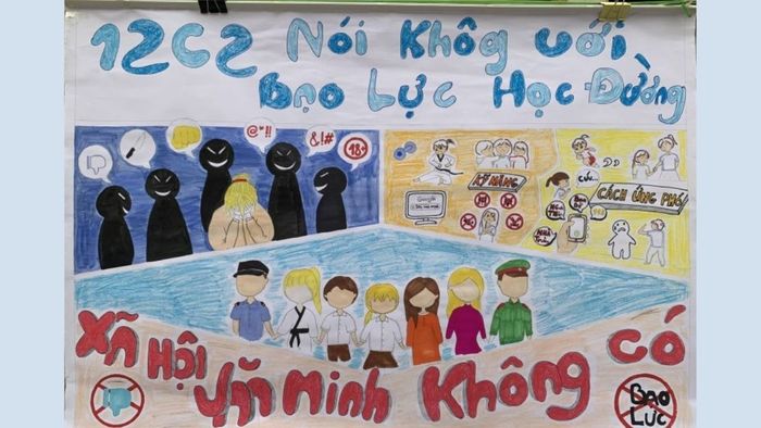 Cách vẽ tranh bạo lực học đường đơn giản mà vẫn đầy ý nghĩa