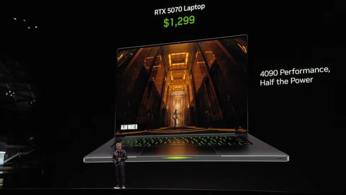 Laptop sử dụng RTX 5070 có giá khởi điểm từ 1299 USD