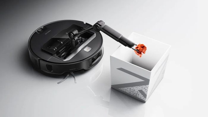 Robot có khả năng nhặt các vật thể nhẹ, có trọng lượng dưới 300g.