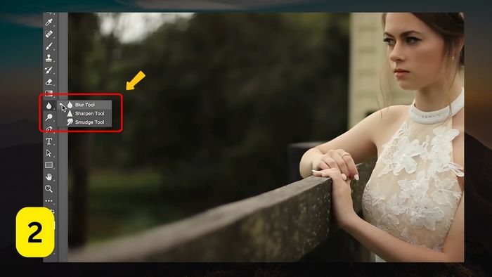Cách 1 làm mờ ảnh trong Photoshop, bước 2