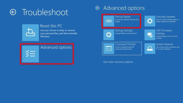 Cách khắc phục lỗi không thể reset Win 10 qua bước 2 của phương pháp 4