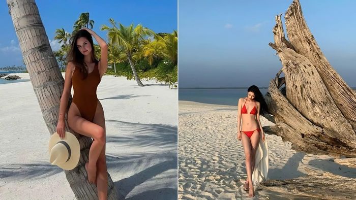 Cách tạo dáng chụp ảnh biển với phong cách quyến rũ, đầy nữ tính.