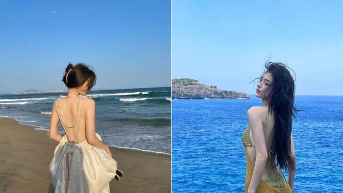 Cách tạo dáng chụp ảnh với biển ở phía sau lưng bạn.