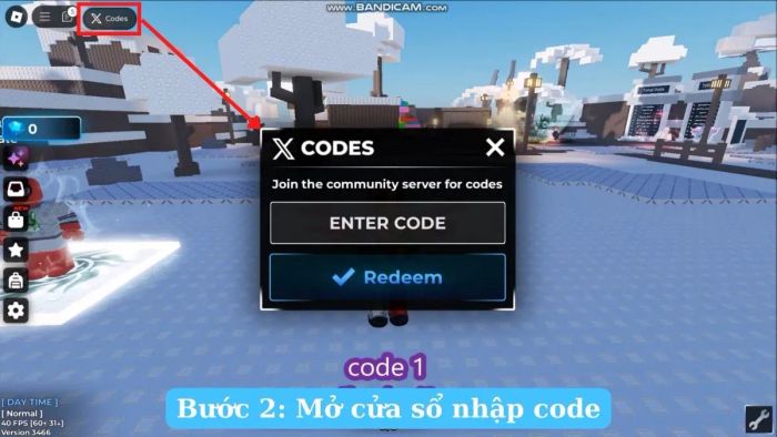 Hướng dẫn nhập mã code Jules RNG - bước 2