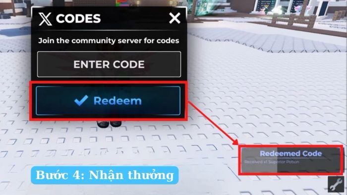 Hướng dẫn nhập mã code Jules RNG - bước 4