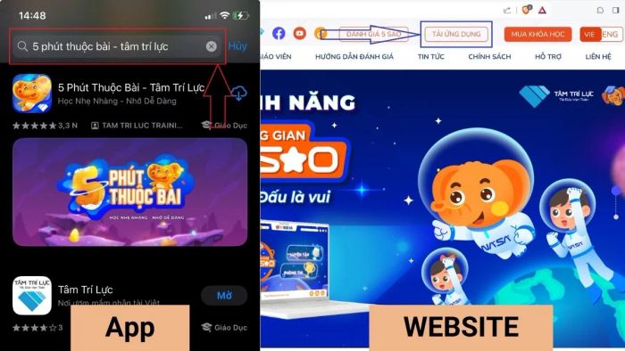 Hướng dẫn đăng ký 5 Phút Thuộc Bài - bước đầu tiên