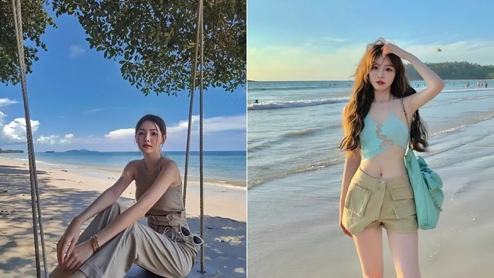 Tạo dáng chụp ảnh biển theo phong cách chất, độc đáo.