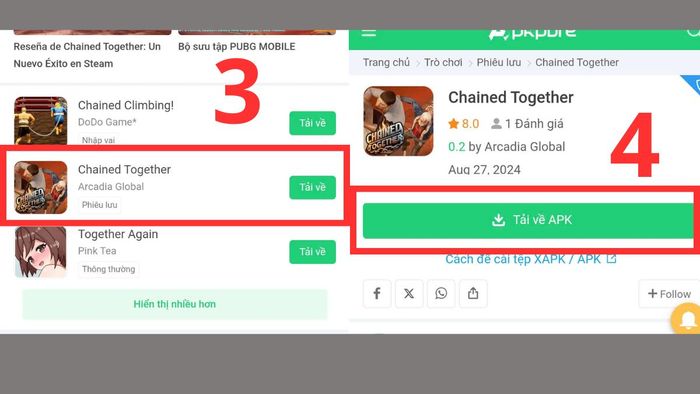 Hướng dẫn tải Chained Together APK trên Android - Bước 3