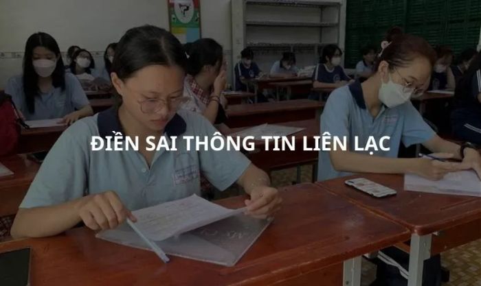 Điền sai thông tin liên lạc