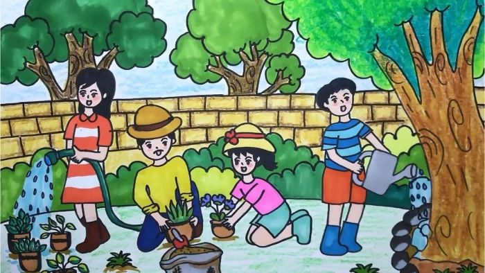 Tranh vẽ bảo vệ môi trường xung quanh ta