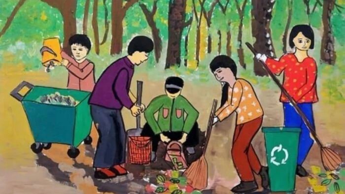 Hình ảnh tranh vẽ bảo vệ môi trường xung quanh chúng ta