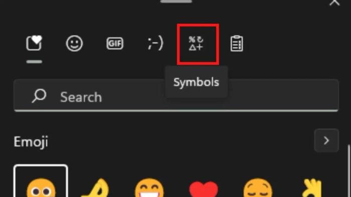 Cách sử dụng bảng Symbols để gõ mét vuông, mét khối trong Word - bước 2