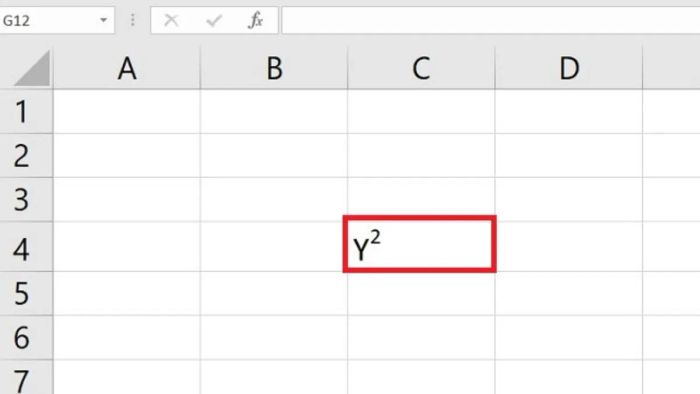 Cách gõ ký hiệu mét vuông, mét khối trong Excel qua hộp thoại Format - bước 4