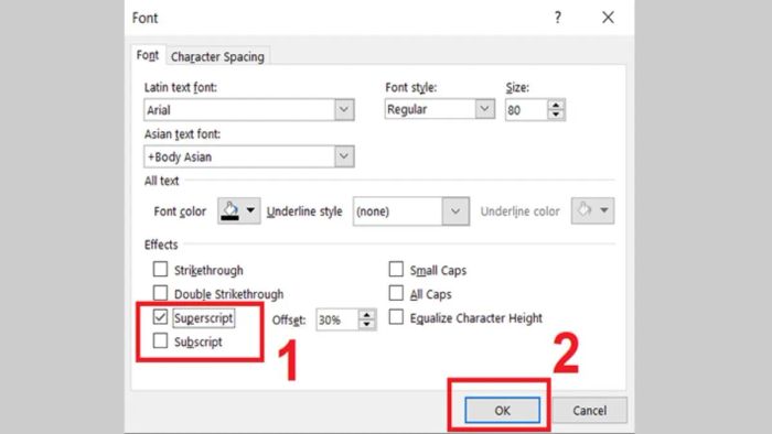 Cách gõ ký hiệu mét vuông, mét khối trong PowerPoint - bước 3