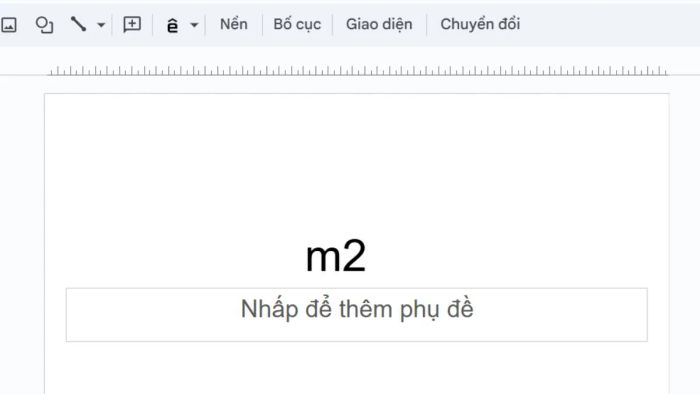 Cách gõ ký hiệu mét vuông, mét khối trong PowerPoint - bước 1