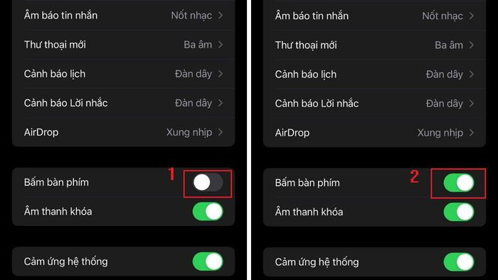 Kiểm tra cài đặt âm thanh bàn phím