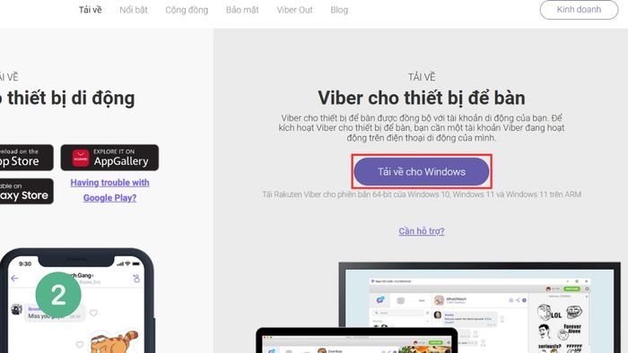 Hướng dẫn tải Viber trên máy tính - bước 2