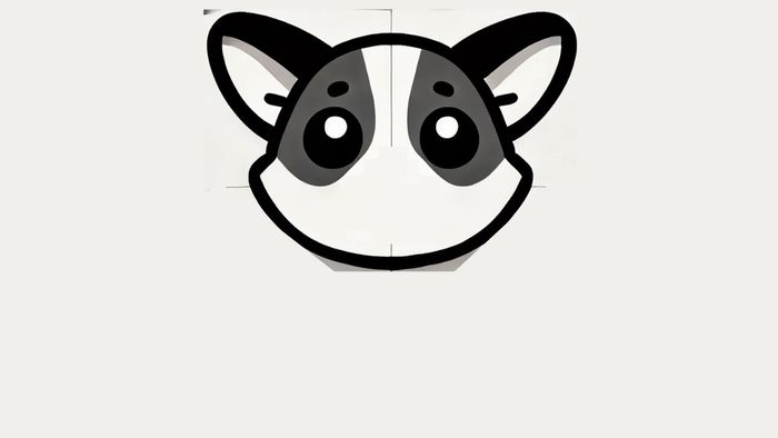 Hướng dẫn cách vẽ chó Corgi siêu đáng yêu, bước 1