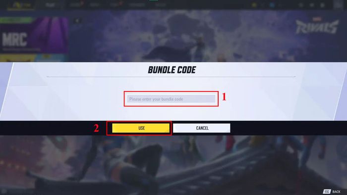 Hướng dẫn nhập mã code Marvel Rivals - bước 3