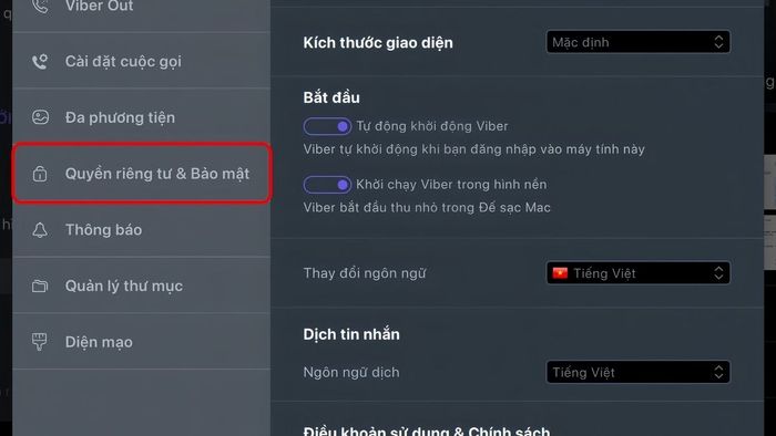 Hướng dẫn cách đăng xuất khỏi Viber trên máy tính - bước 3