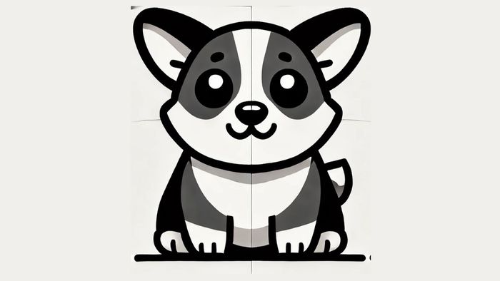 Hướng dẫn vẽ chú chó Corgi dễ thương - Bước 3