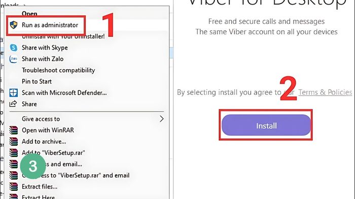 Hướng dẫn tải Viber trên máy tính - bước 3