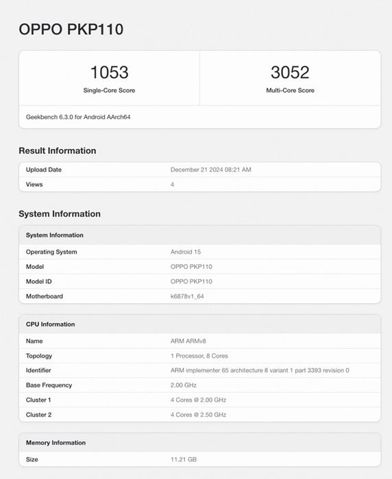 OPPO A5 Pro tiếp tục lộ hiệu năng qua các bài kiểm tra trên Geekbench