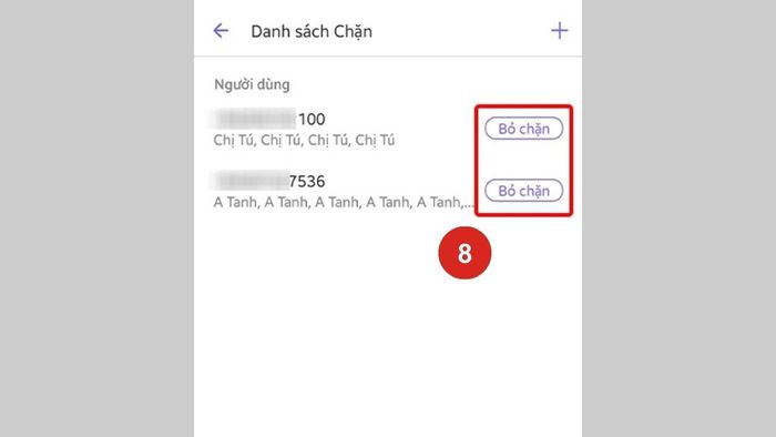 Hướng dẫn chặn tin nhắn Viber cho nhiều liên hệ cùng lúc - bước 4