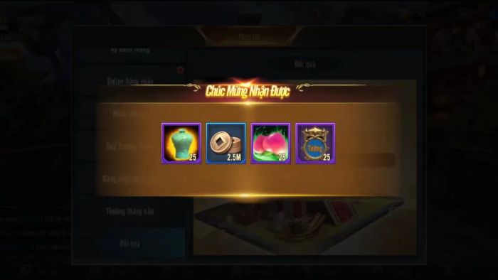 Hướng dẫn nhập mã code Tam Quốc 3D - bước 3