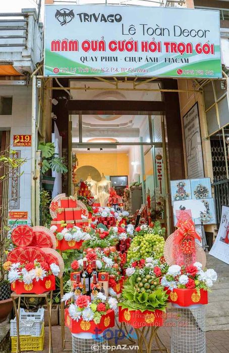 Trivago Wedding & Decor tại TP. Cà Mau là địa chỉ lý tưởng để đặt mâm quả cưới hỏi, mang đến cho các cặp đôi những lựa chọn trang trí độc đáo và phong phú.