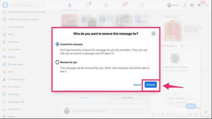 Cách xóa tin nhắn riêng lẻ trên Messenger từ máy tính của bạn