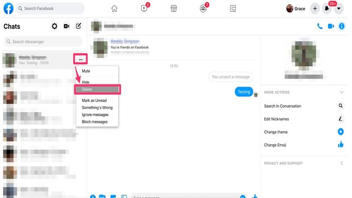 Hướng dẫn cách xóa tất cả tin nhắn trên Messenger từ máy tính của bạn