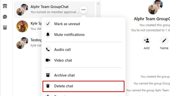 Cách xóa toàn bộ tin nhắn trong nhóm Messenger từ máy tính của bạn.