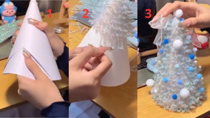 Cách làm cây thông Noel từ giấy bìa cứng đơn giản và sáng tạo