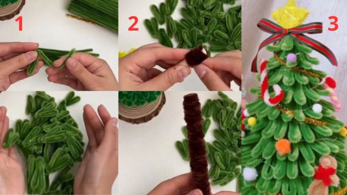Cách làm cây thông Noel từ giấy thủ công