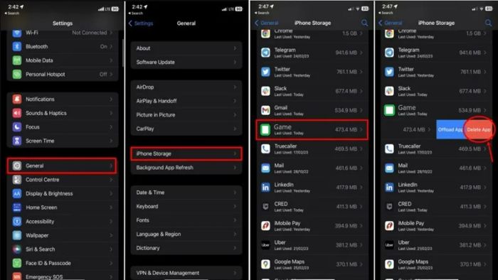 Cách xóa dữ liệu game trên iOS bằng cách gỡ cài đặt