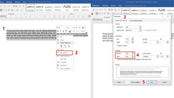 Cách sửa lỗi xuống dòng trong Word - Chữ bị giãn cách khi xuống dòng trong Word