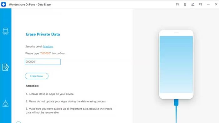 Xóa tin nhắn trên iPhone với Dr.Fone - Data Eraser (iOS)