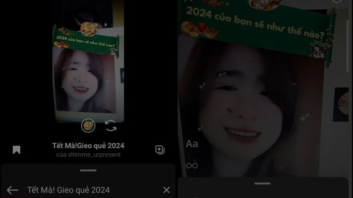 Filter Tết Mà! Giao quẻ 2024 trên Instagram