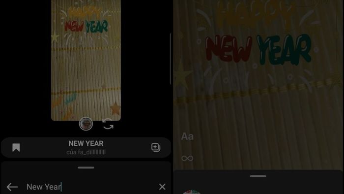 Filter New Year trên Instagram