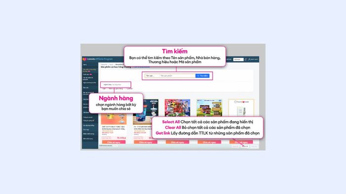Hướng dẫn tạo link Affiliate và lấy banner trên Lazada - bước 1