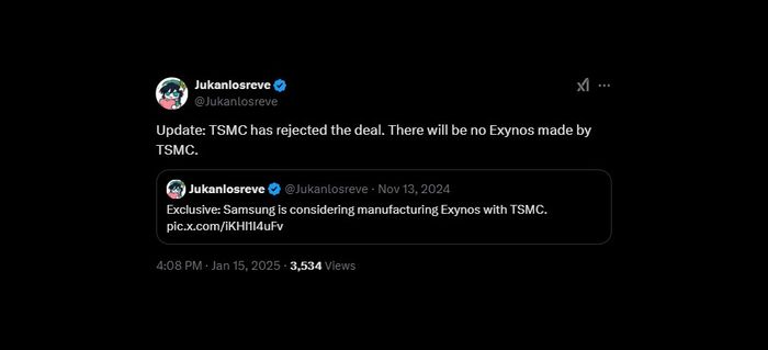 TSMC từ chối hỗ trợ Samsung trong việc sản xuất chip Exynos?