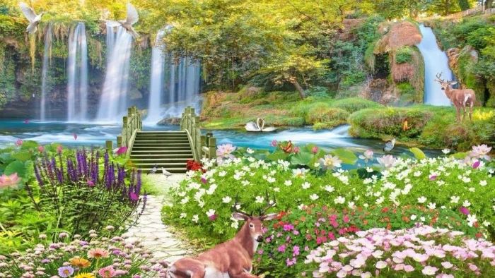 Vẽ tranh 3D sơn thủy đẹp nhất, mang lại những hình ảnh sống động, tái hiện một cách chân thực vẻ đẹp hùng vĩ của thiên nhiên.