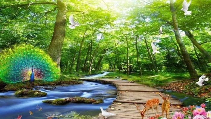 Mẫu hình vẽ tranh 3D độc đáo, mang lại một không gian nghệ thuật mới mẻ với các chi tiết bắt mắt và sinh động.