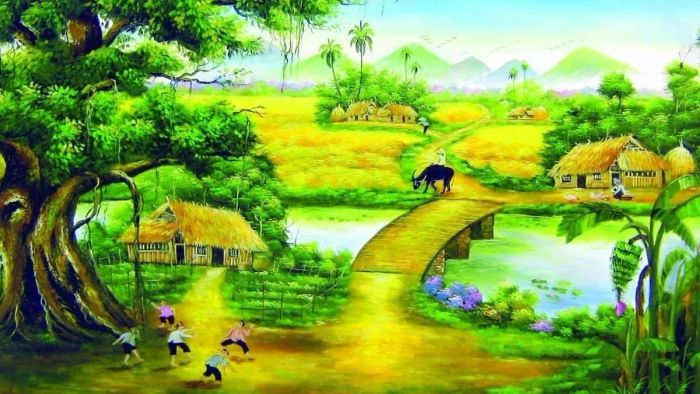 Hình ảnh vẽ tranh 3D chân thực, thể hiện sự sáng tạo và tài năng của nghệ sĩ, mang đến một không gian sống động đầy sức hút.